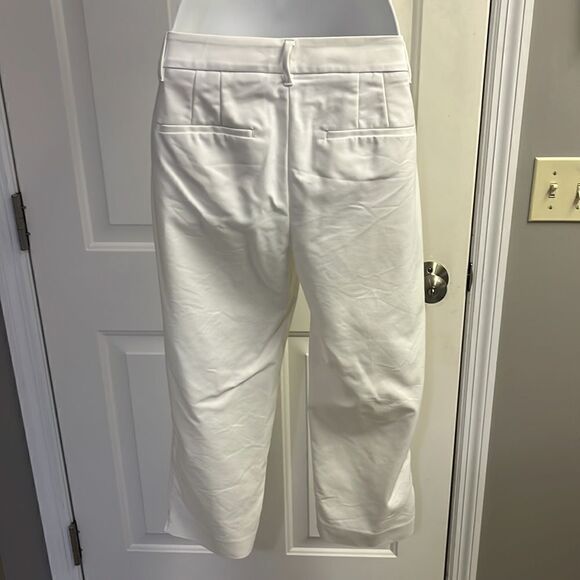 White House Black Market Cream “Perfect Form” Straight Crop Pants- Size 12 - Picture 8 of 15